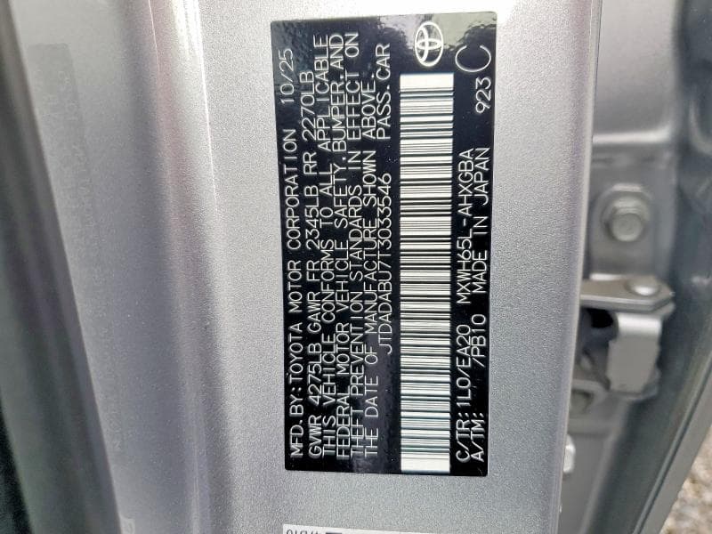 2026 TOYOTA PRIUS XLE 12