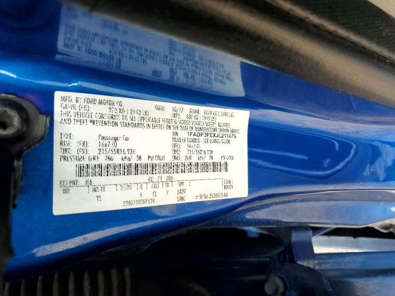 2018 FORD FOCUS 12