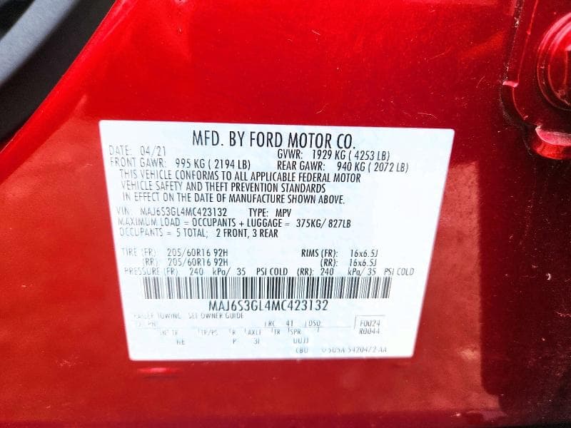 2021 FORD ECOSPORT SE 12