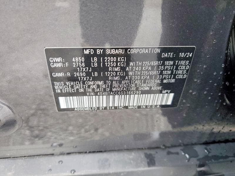 2025 SUBARU OUTBACK PREMIUM 14