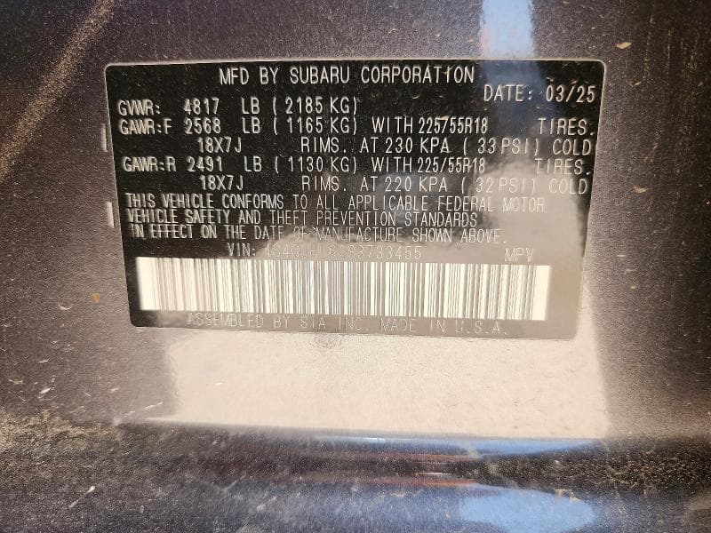 2025 SUBARU CROSSTREK LIMITED 13
