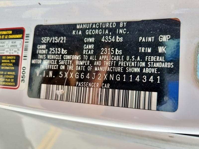 2022 KIA K5 GT LINE GT LINE 12