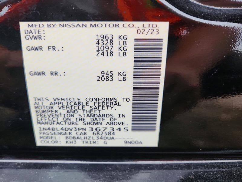 2023 NISSAN ALTIMA SV SV 12