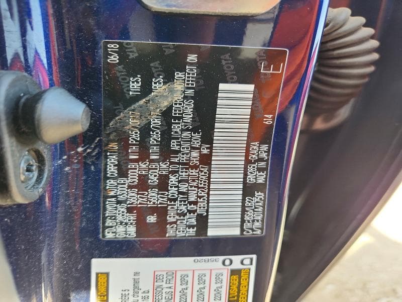 2018 TOYOTA 4RUNNER SR5 PREMIUM SR5 PREMIUM 12