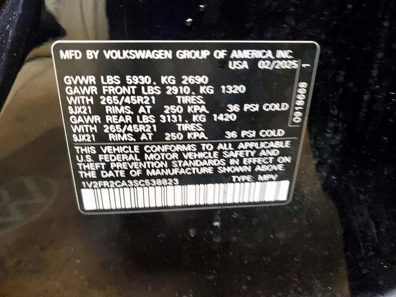 2025 VOLKSWAGEN ATLAS SEL PREMIUM R-LINE 13