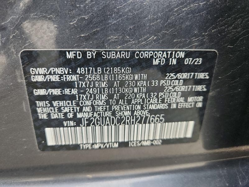2024 SUBARU CROSSTREK PREMIUM 12