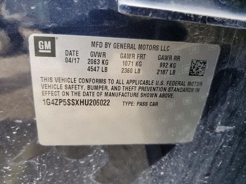 2017 BUICK LACROSSE ESSENCE ESSENCE 12