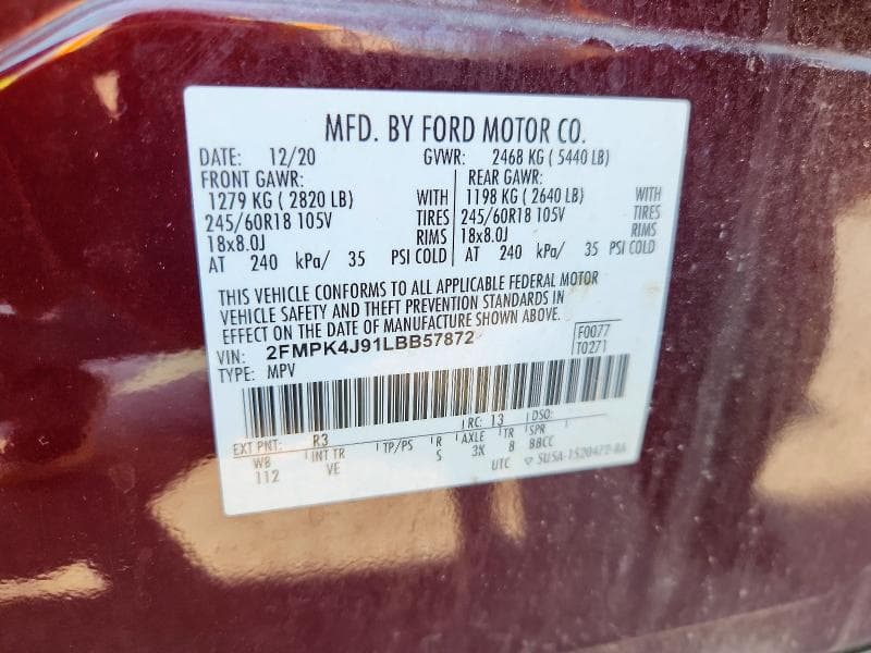2020 FORD EDGE SEL 12