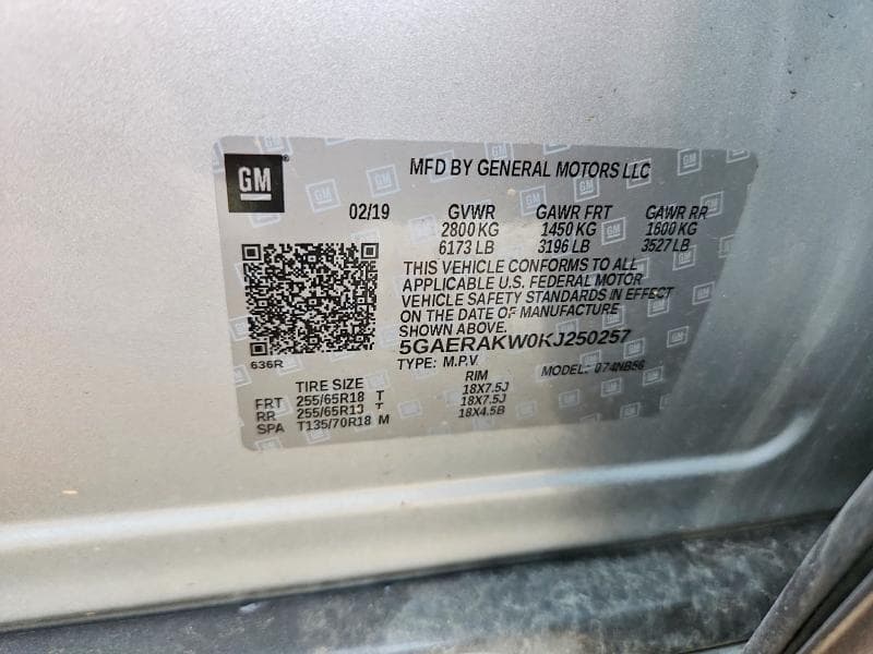 2019 BUICK ENCLAVE 12