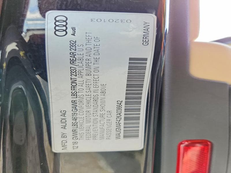 2019 AUDI A4 PREMIUM 12
