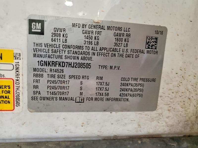 2017 CHEVROLET TRAVERSE LS LS 14