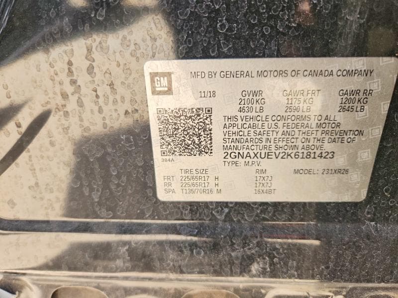 2019 CHEVROLET EQUINOX LT 12