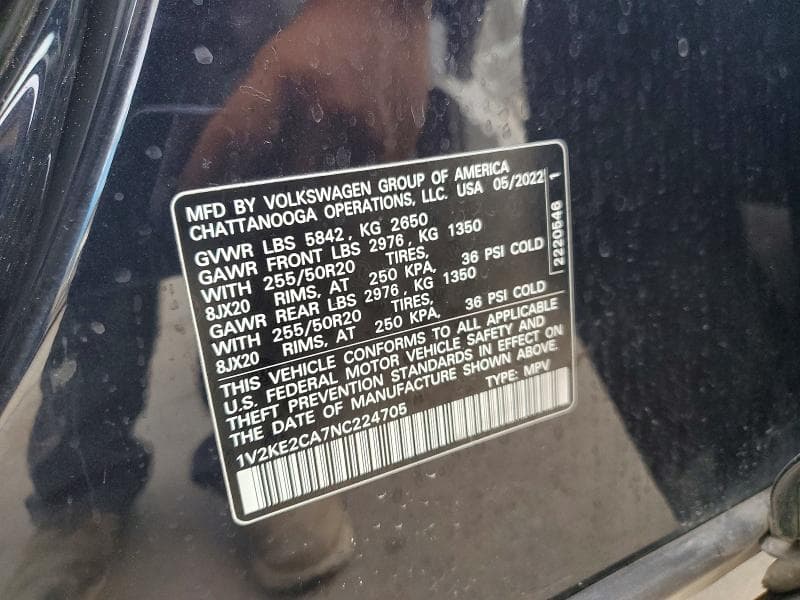 2022 VOLKSWAGEN ATLAS CROSS SPORT SE 13