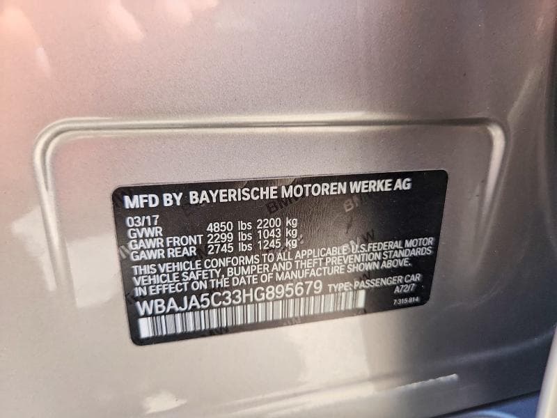 2017 BMW 530 I 12