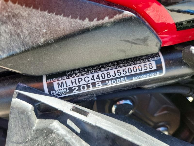2018 HONDA CBR500 RA-ABS RA-ABS 9