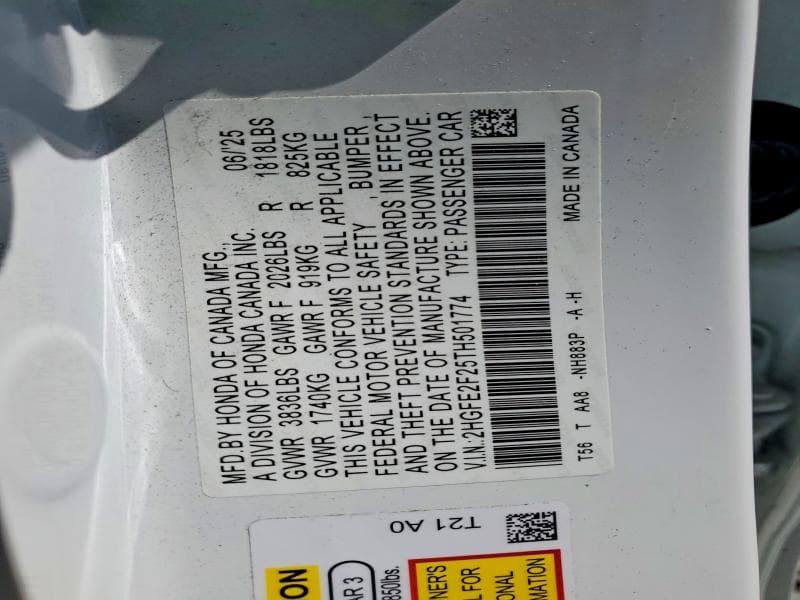 2026 HONDA CIVIC LX 12