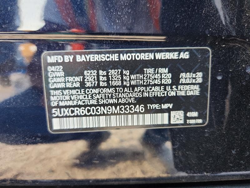2022 BMW X5 XDRIVE40I 13