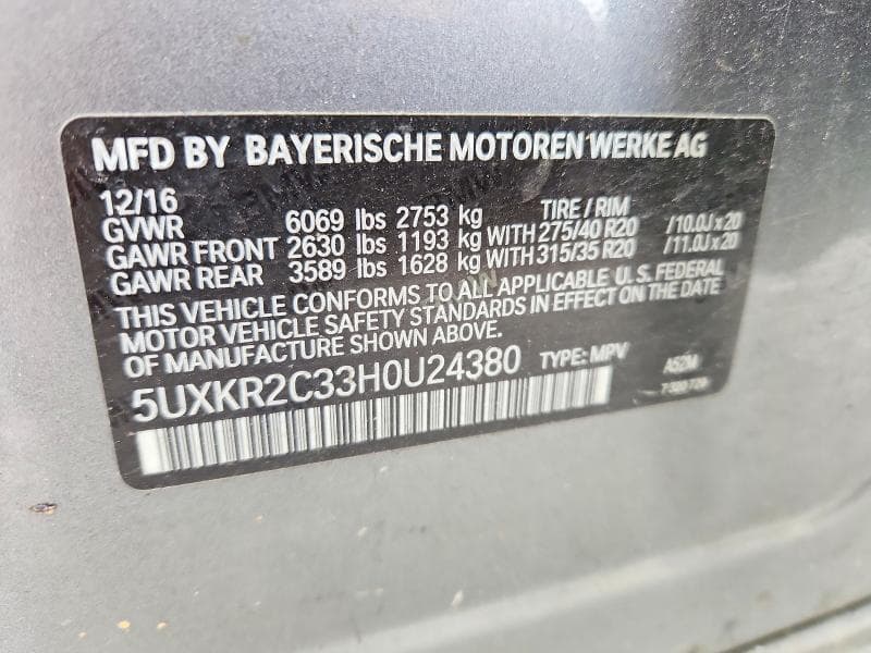 2017 BMW X5 SDRIVE35I SDRIVE35I 13