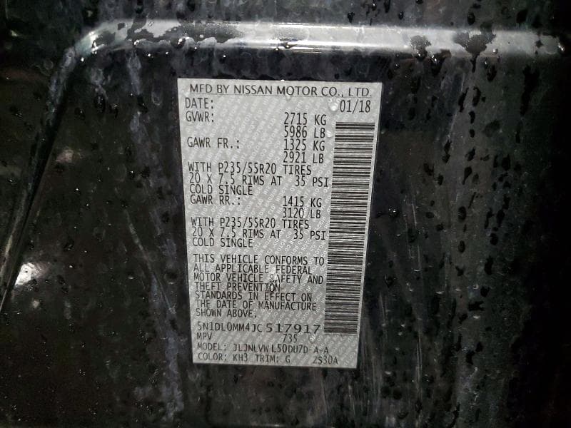 2018 INFINITI QX60 BASE 13