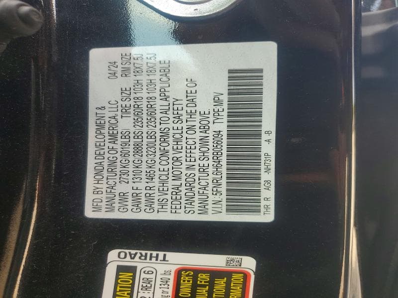 2024 HONDA ODYSSEY EXL 13
