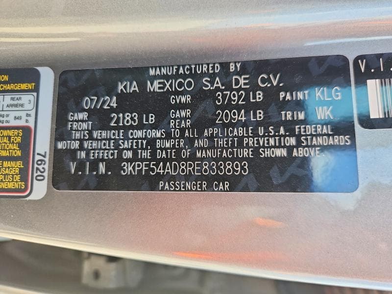 2024 KIA FORTE GT LINE 13
