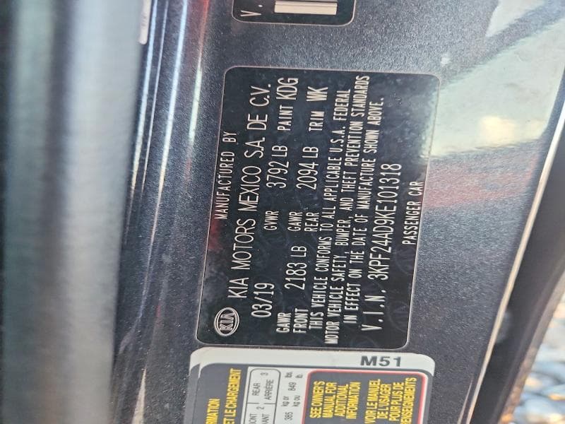 2019 KIA FORTE LXS 13