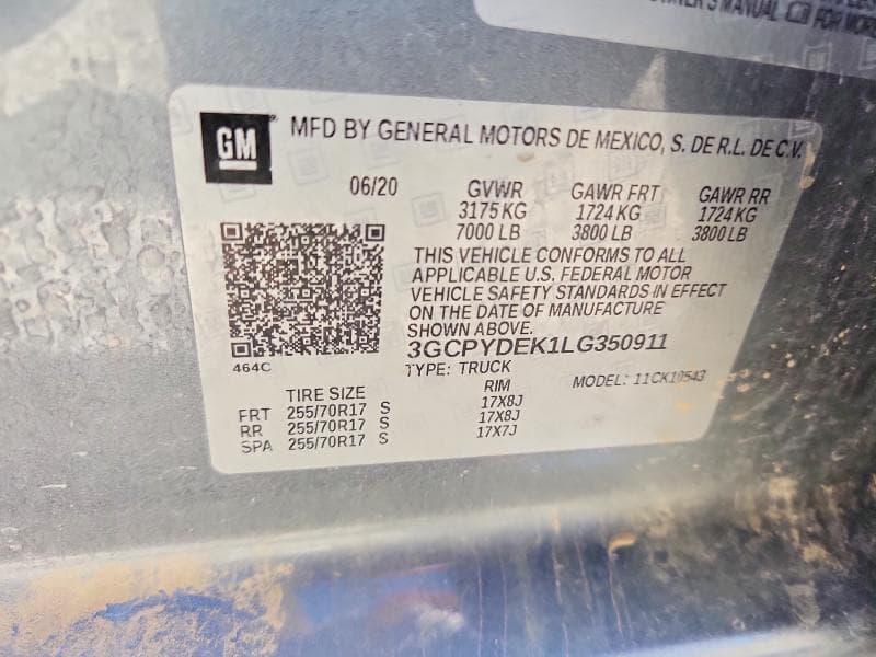 2020 CHEVROLET SILVERADO K1500 LT 12