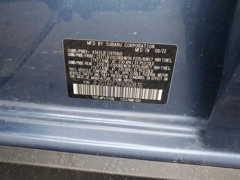 2023 SUBARU CROSSTREK PREMIUM 14