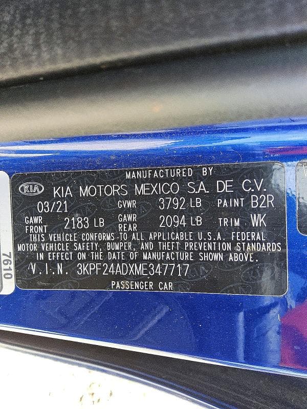 2021 KIA FORTE LXS 12