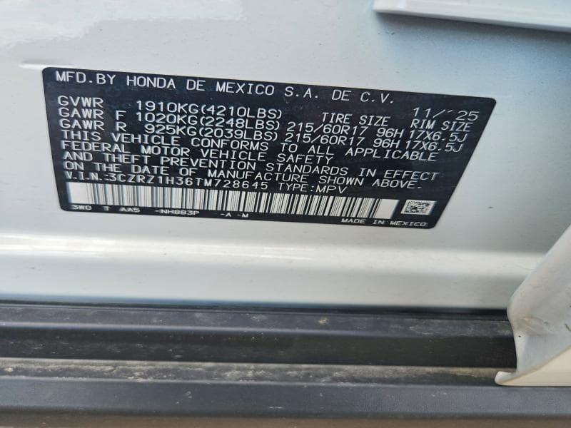 2026 HONDA HR-V LX 13
