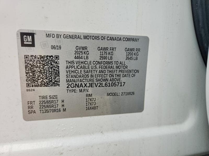 2020 CHEVROLET EQUINOX LT 12