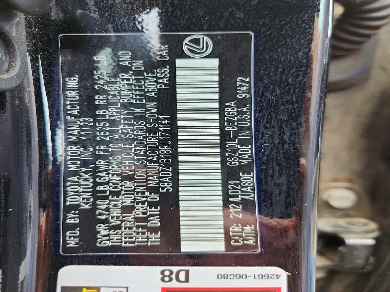 2024 LEXUS ES 350 BASE BASE 12