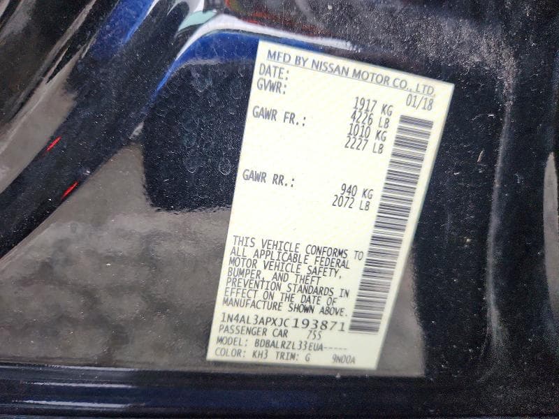 2018 NISSAN ALTIMA 2.5 SL 13