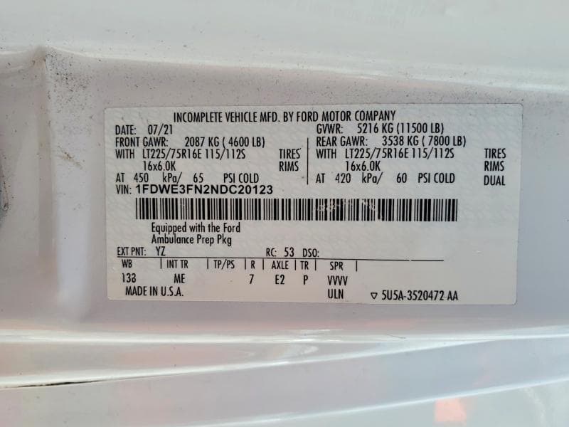 2022 FORD E350 ECONO 10