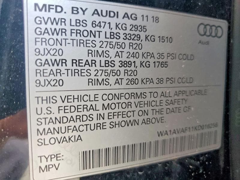 2019 AUDI Q8 PREMIUM PREMIUM 14