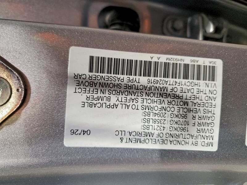 2026 HONDA ACCORD SE 12