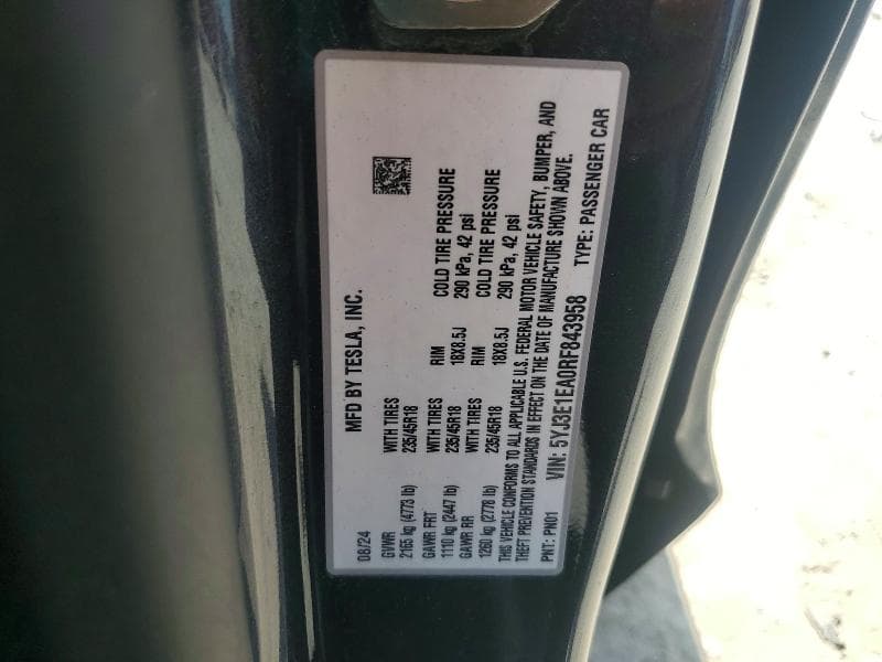 2024 TESLA MODEL 3 12