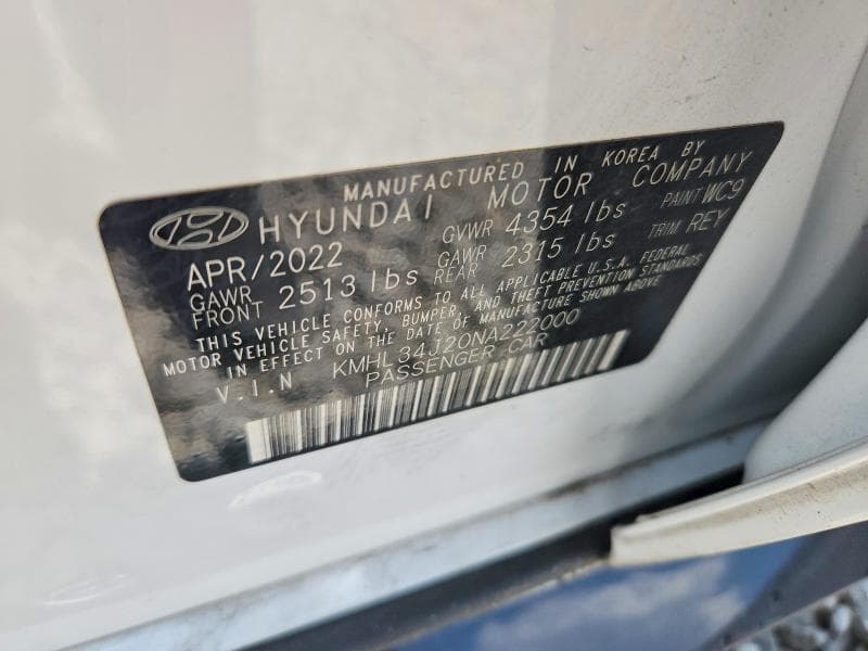 2022 HYUNDAI SONATA LIMITED 12