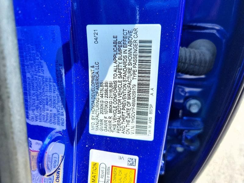 2021 HONDA ACCORD SPORT SE 12