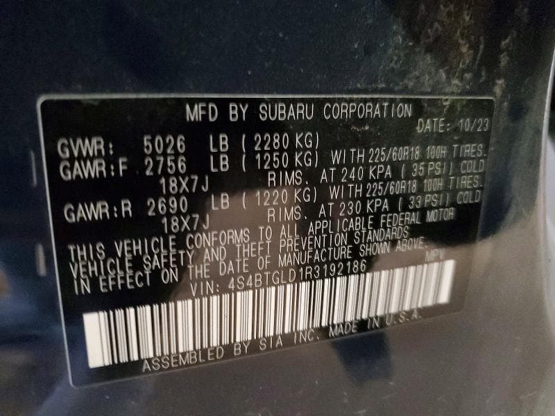 2024 SUBARU OUTBACK ONYX EDITION XT 13