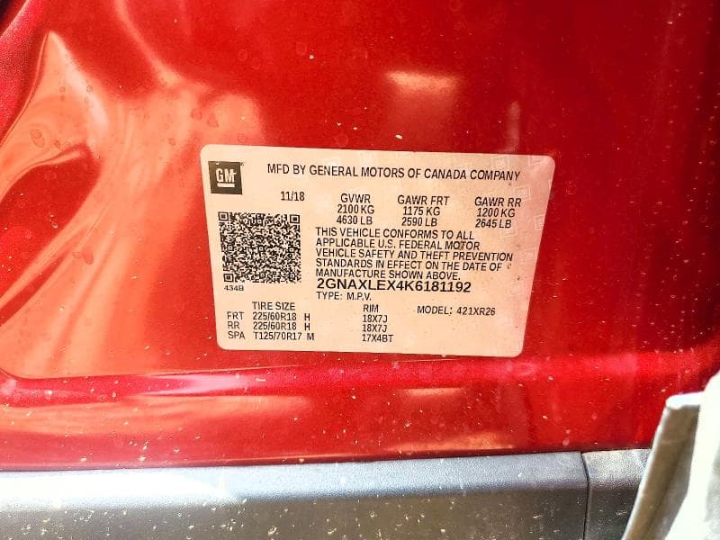 2019 CHEVROLET EQUINOX LT LT 13