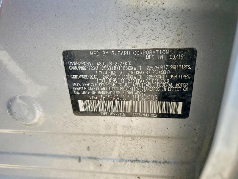 2020 SUBARU FORESTER PREMIUM 13