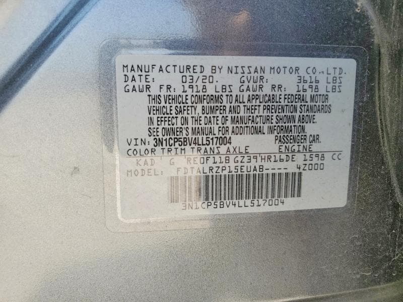 2020 NISSAN KICKS S 13