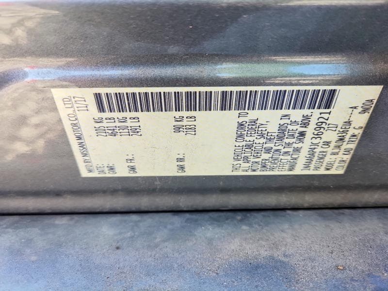 2018 NISSAN MAXIMA 3.5 S 12