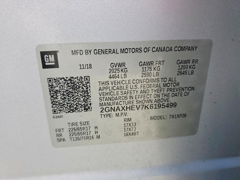 2019 CHEVROLET EQUINOX LS LS 13