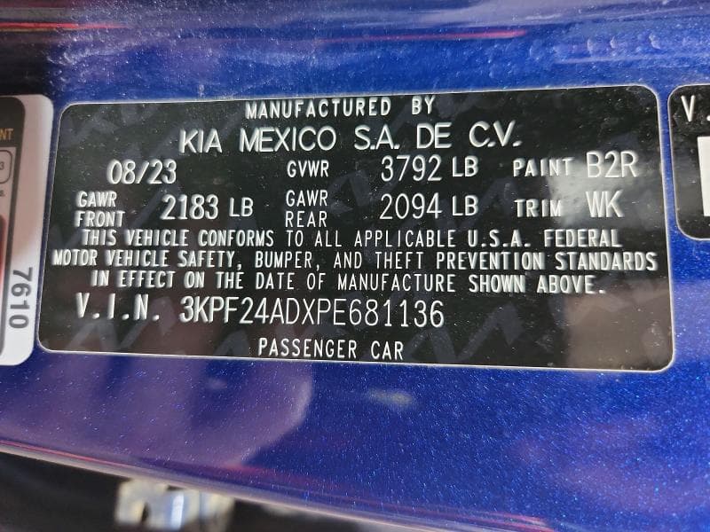 2023 KIA FORTE LXS 12
