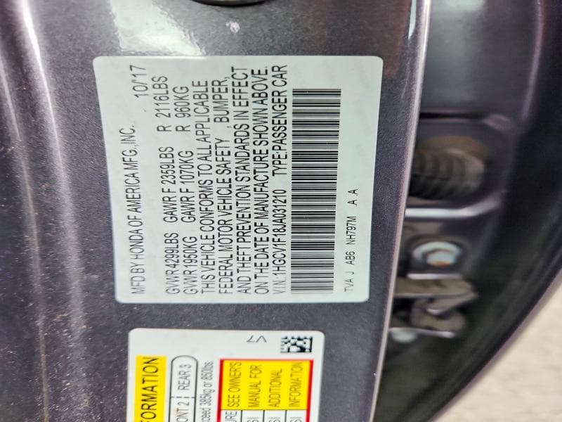 2018 HONDA ACCORD LX LX 12