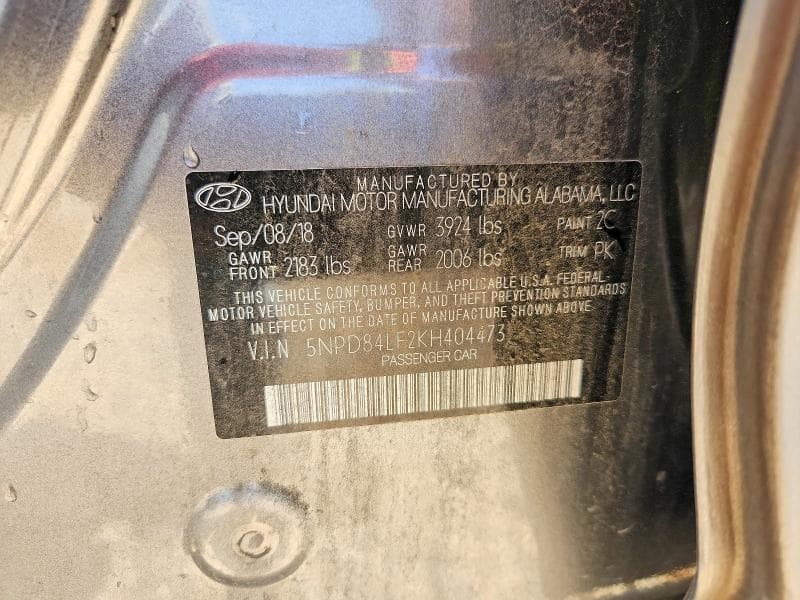 2019 HYUNDAI ELANTRA SEL SEL 12