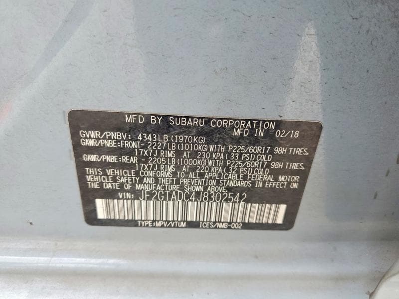2018 SUBARU CROSSTREK PREMIUM 13