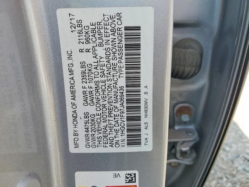 2018 HONDA ACCORD TOURING 12